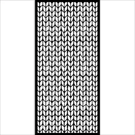 Stamperia Whispering Woods Vastag stencil 12x25cm Knitting Pattern Thick Stencil  (1 db)