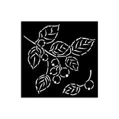   Stamperia Whispering Woods Vastag stencil 12x12cm Berries Thick Stencil  (1 db)