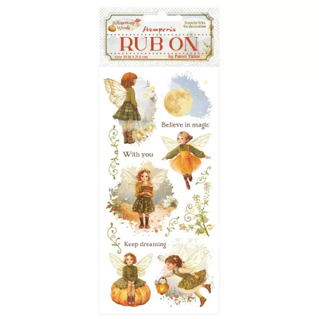 Stamperia Whispering Woods Kaparós matrica Fairy Rub-On (1 ív)
