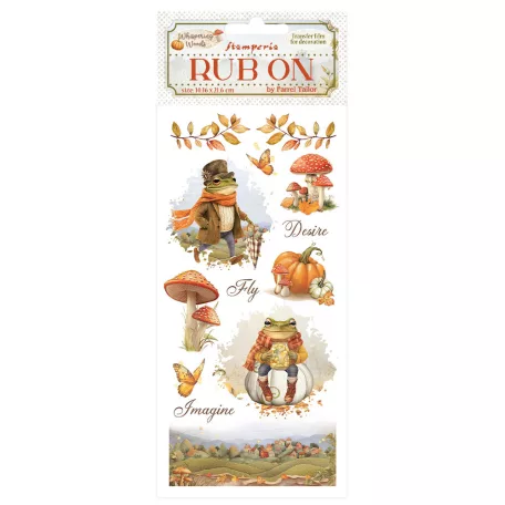 Stamperia Whispering Woods Kaparós matrica Mr Frog Rub-On (1 ív)