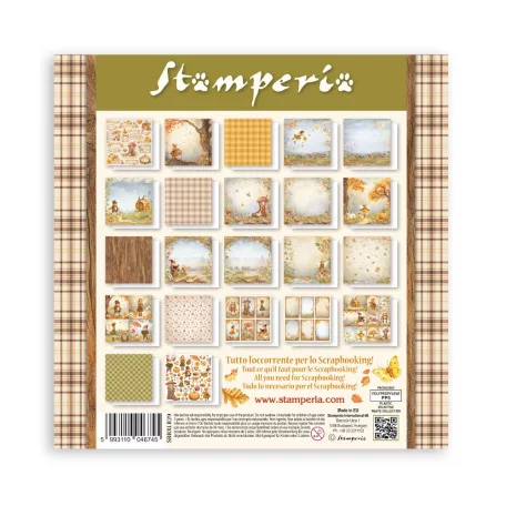 Stamperia Whispering Woods Papírkészlet 12" (30 cm) Single Face Maxi Paper Pack (22 ív)