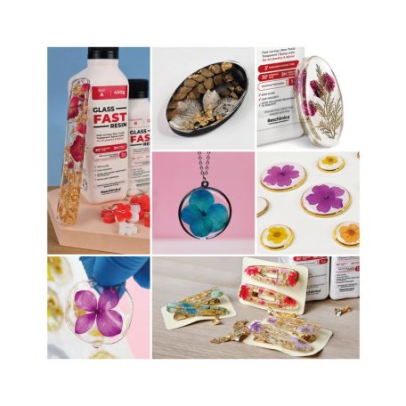 Átlátszó gyorsan kötő üveghatású epoxigyanta 260g - Reschimica Glass Fast Resin (1 csomag)