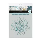 Andy Skinner stencil Binary 8" (20 cm)  Mixed Media Stencil (1 db)