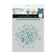   Andy Skinner stencil Binary 8" (20 cm)  Mixed Media Stencil (1 db)