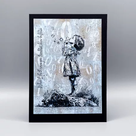 Andy Skinner stencil Binary 8" (20 cm)  Mixed Media Stencil (1 db)