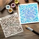 Andy Skinner stencil String Maze 8" (20 cm)  Mixed Media Stencil (1 db)