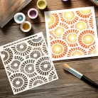 Andy Skinner stencil Spiral Burst 8" (20 cm)  Mixed Media Stencil (1 db)