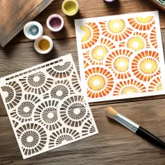   Andy Skinner stencil Spiral Burst 8" (20 cm)  Mixed Media Stencil (1 db)