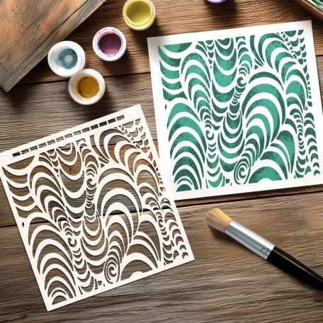 Andy Skinner stencil Trance 8" (20 cm)  Mixed Media Stencil (1 db)