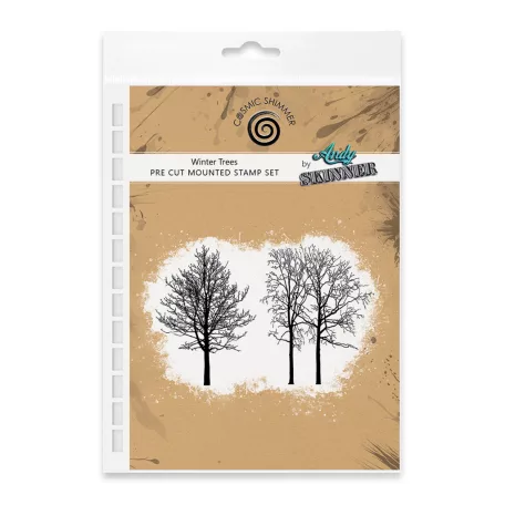 Andy Skinner gumibélyegző Winter Trees Rubber  Pre Cut Rubber Stamp Set (1 db)