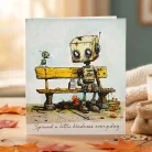 Andy Skinner gumibélyegző Bot-ology Spread A Little Kindness  Pre Cut Rubber Stamp Set (1 db)