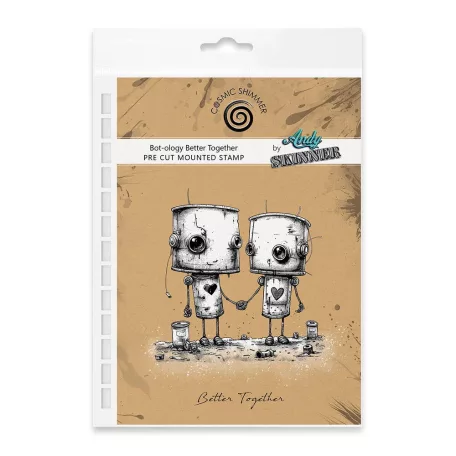 Andy Skinner gumibélyegző Bot-ology Better Together  Pre Cut Rubber Stamp Set (1 db)