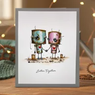   Andy Skinner gumibélyegző Bot-ology Better Together  Pre Cut Rubber Stamp Set (1 db)