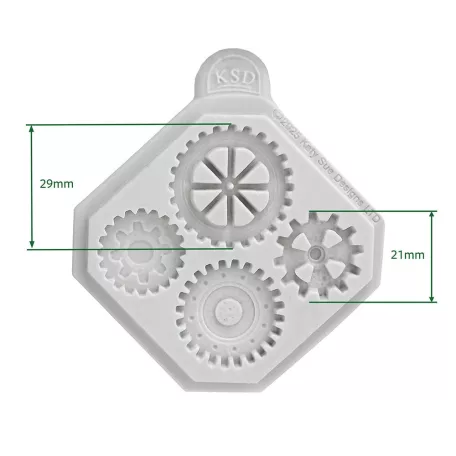 Mini Cogs & Gears Szilikon öntőforma Katy Sue Designs Silicon Mould (1 db)