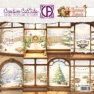 Papírkészlet 8" (20 cm) - Christmas Animals Winter Gardens - Creative CutOuts Paper Pack (24 lap)