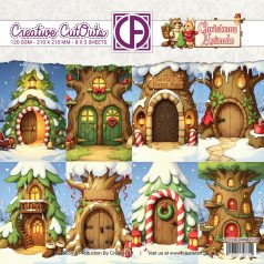   Papírkészlet 8" (20 cm) - Christmas Animals Tree houses - Creative CutOuts Paper Pack (24 lap)