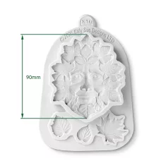   Forest Leaf Green Man Szilikon öntőforma Katy Sue Designs Silicon Mould (1 db)