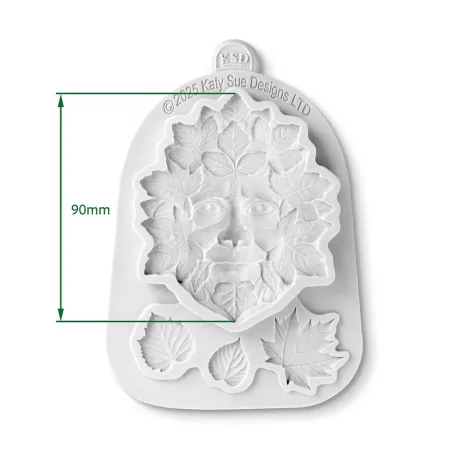 Forest Leaf Green Man Szilikon öntőforma Katy Sue Designs Silicon Mould (1 db)