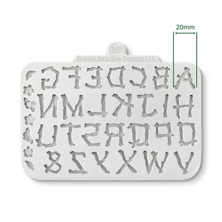 Twig Alphabet Szilikon öntőforma Katy Sue Designs Silicon Mould (1 db)