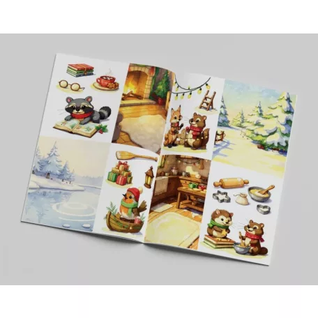 Kivágóív tömb A4 - Christmas Animals - Creative CutOuts (10 lap)