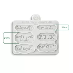   Believers Mini Plaques Szilikon öntőforma Katy Sue Designs Silicon Mould (1 db)