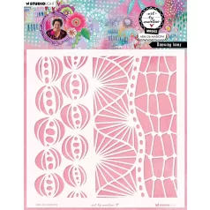 Art by Marlene Dancing Lines Stencil Mask (1 db)