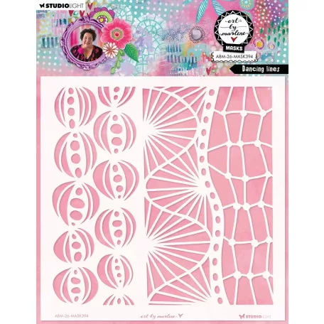 Art by Marlene Dancing Lines Stencil Mask (1 db)