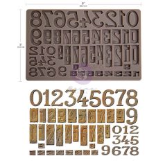   Finnabair Letterpress Numbers Öntőforma 5″X8″ Décor Mould (1 db)