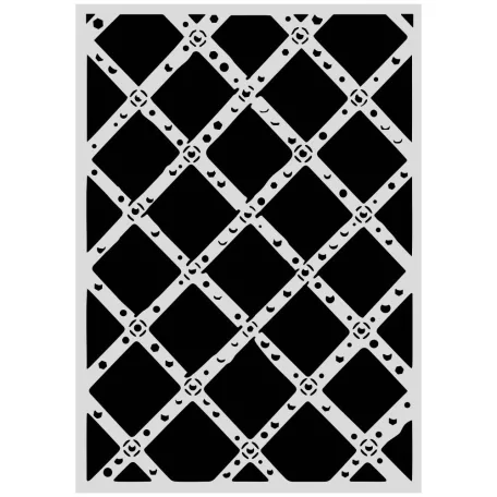 Stamperia Diamond Grid Pattern Vastag stencil A3  Art Stories A3 Big Stencil (1 db)