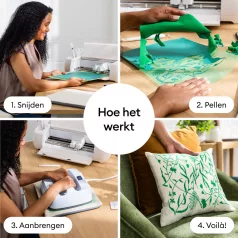   Cricut Fekete bársony vasalható fólia - Flocked Iron-On  Black (1 ív)