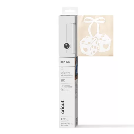 Cricut Fehér bársony vasalható fólia - Flocked Iron-On  White (1 ív)