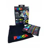   UNI POSCA dekormarker készlet 1,8–2,5 mm PC-5M pouch (8 db)