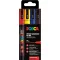 UNI POSCA dekormarker készlet 0.9 mm PC-3M Alap színek (4 db)