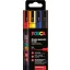 UNI POSCA dekormarker készlet 0.9 mm PC-3M Alap színek (4 db)