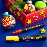   UNI POSCA dekormarker készlet 0.9 mm PC-3M Alap színek (4 db)
