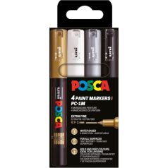   UNI POSCA dekormarker készlet 0.7 mm PC-1M Ünnepi színek (4 db)