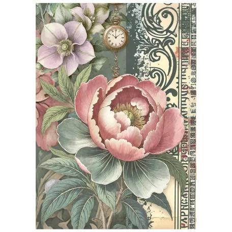 Stamperia Gardens of Time Rízspapír készlet A6  Mini Rice Paper (8 ív)