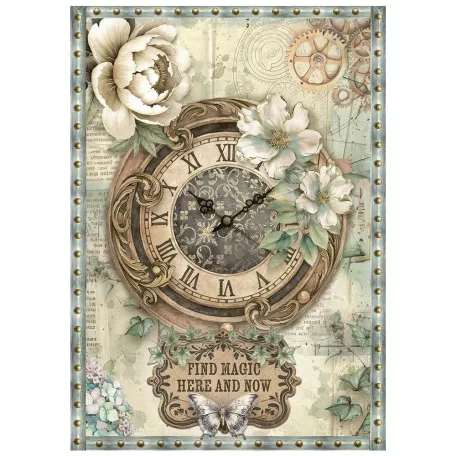 Stamperia Gardens of Time Rízspapír készlet A6  Mini Rice Paper (8 ív)