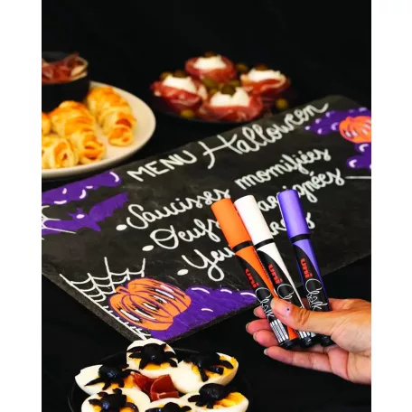 UNI Folyékony Kréta Chalk Marker PWE-5MHalloween dekorációs készlet (4 db)