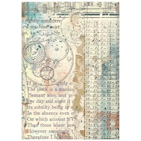 Stamperia Gardens of Time Rízspapír készlet A6  Rice Paper Backgrounds (8 ív)