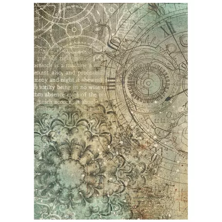 Stamperia Gardens of Time Rízspapír készlet A6  Rice Paper Backgrounds (8 ív)