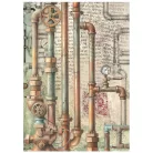 Stamperia Gardens of Time Rízspapír készlet A6  Rice Paper Backgrounds (8 ív)