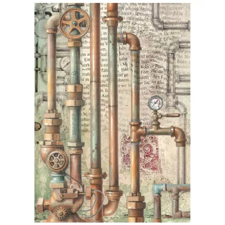 Stamperia Gardens of Time Rízspapír készlet A6  Rice Paper Backgrounds (8 ív)