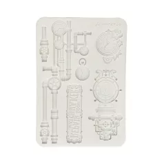   Stamperia Gardens of Time Szilikon öntőforma A5 Clocks and Tubes Silicon Mould (1 db)