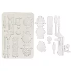 Stamperia Gardens of Time Szilikon öntőforma A5 Clocks and Tubes Silicon Mould (1 db)