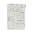 Stamperia Gardens of Time Szilikon öntőforma A5 Train and Longcase Clock Silicon Mould (1 db)