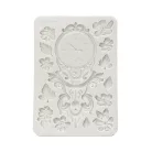 Stamperia Gardens of Time Szilikon öntőforma A5 Clock and Flowers Silicon Mould (1 db)