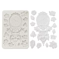   Stamperia Gardens of Time Szilikon öntőforma A5 Clock and Flowers Silicon Mould (1 db)