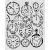 Stamperia Gardens of Time Vastag stencil 20x25cm Gardens of Time Thick Stencil 20x25cm Mixed Clocks (KSTD203) Thick Stencil  (1 db)