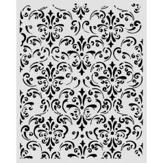   Stamperia Gardens of Time Vastag stencil 20x25cm Gardens of Time Thick Stencil 20x25cm Wallpaper (KSTD205) Thick Stencil  (1 db)